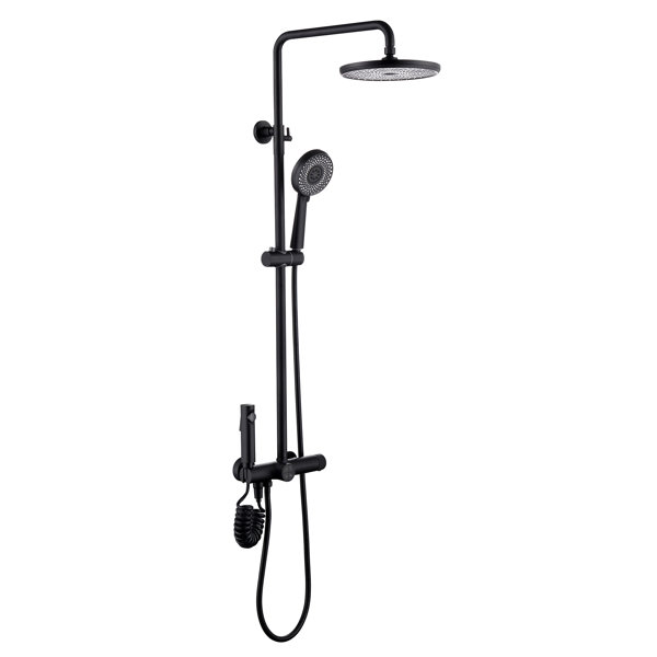 Designer Collection Exposed Shower Height Adjustable 4 Functions Wall